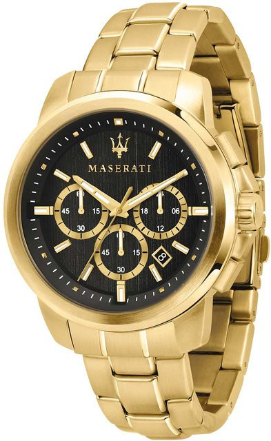 Maserati Chronograph, Edelstahl, Schwarz, Quarz, 44 mm, Herren - Bild 1