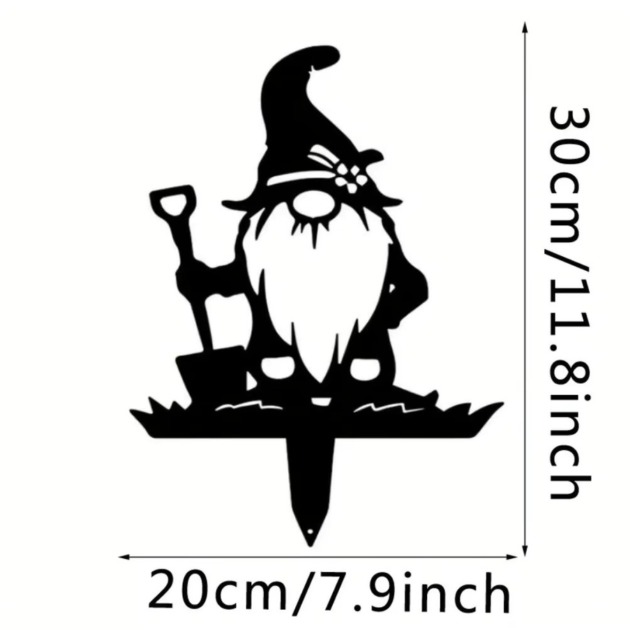 Metall Gartenstecker Santa Silhouette als Weihnachtsdekoration für den Außenbereich - Bild 3