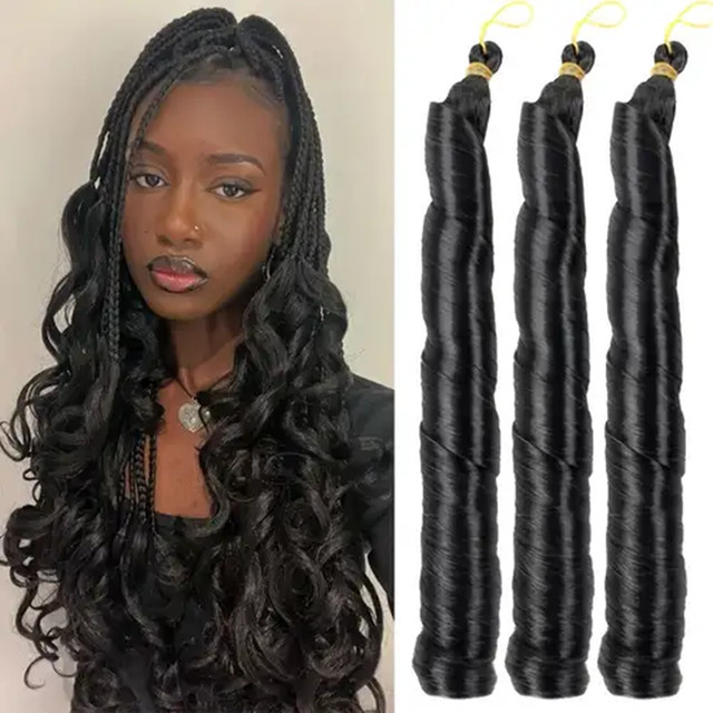 SHES BEAUTY Haar Extensions, Synthetische Spirale Locken, 22 Zoll, Damen - Bild 1