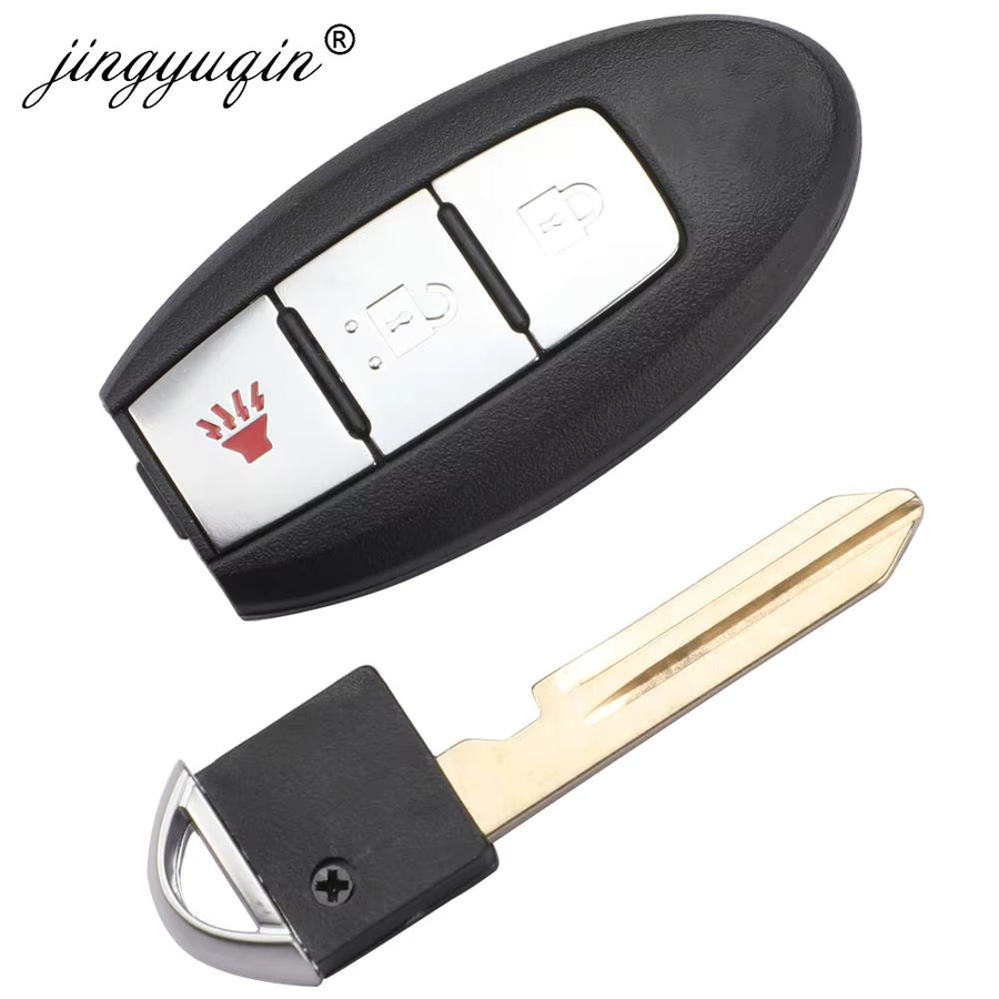 Jingyuqin Smart Key Fob Fernbedienung für Nissan Armada, Juke und Patrol 2010-2018, 3-Tasten ID46 285E3-1LK0D, Schwarz - Bild 4