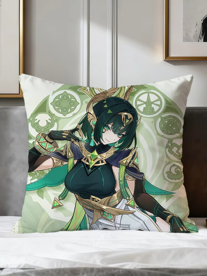 nefer Genshin Impact Fanart Kissenbezug mit Grafikdesign, quadratisch, Mehrfarbig, Breite: 30 cm, Höhe: 30 cm - Bild 7