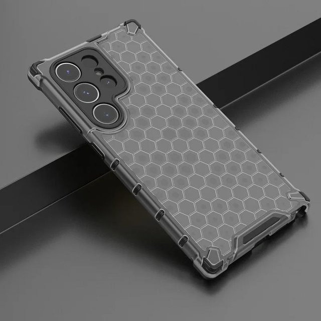 2-in-1 Vollschutz Handyhülle für Samsung Galaxy S24 S23 S22 S21 Ultra S24 Plus S23 FE, stoßfeste Rüstungsabdeckung, grau und transparent - Bild 1