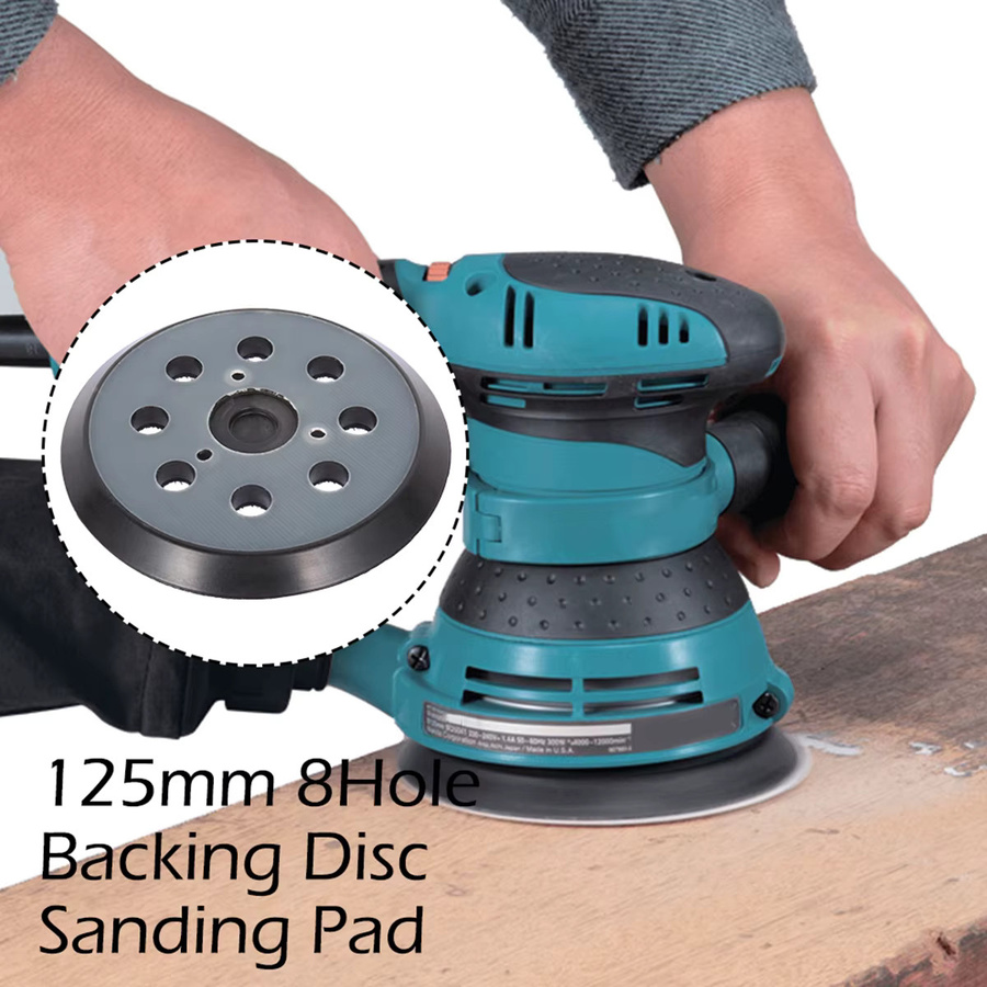 Toorise 8-Loch Ersatz-Schleifpads 5 Zoll, universelle Klett-Schleifplatten und Orbital-Trägerplatten für BO5021K Schleifer - Bild 3