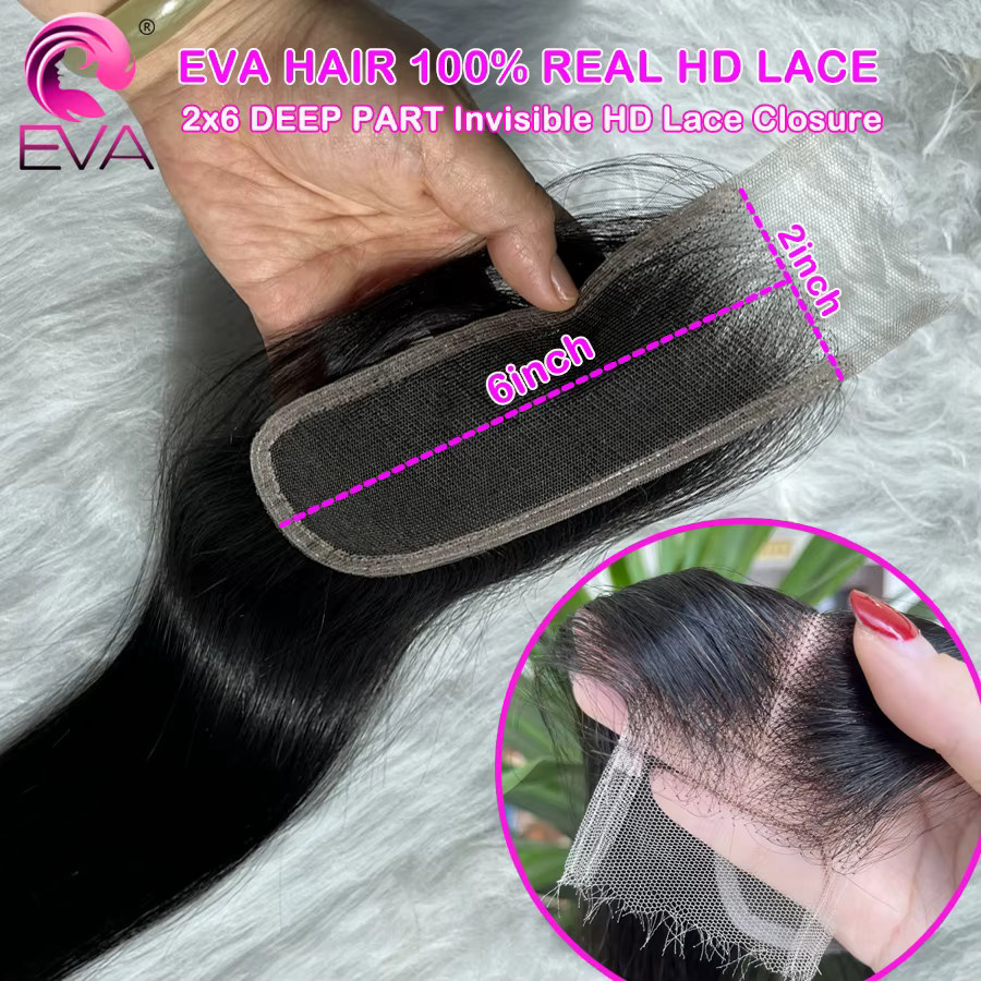 Eva Hair HD Lace Closure Vietnamesisches Echthaar, Body Wave - Bild 3