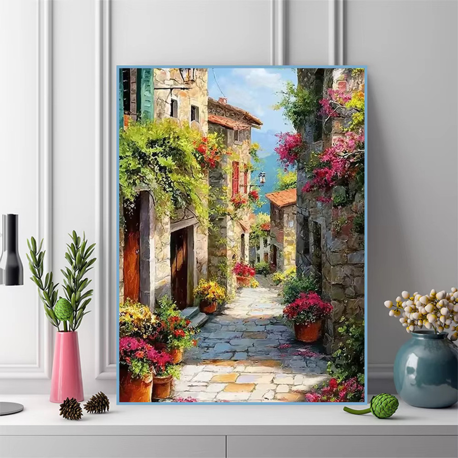 Momoart Diamant-Mosaik-Set Landschaft Wanddekoration DIY Stickerei in Multicolour, B/H: 30 x 30 cm - Bild 3