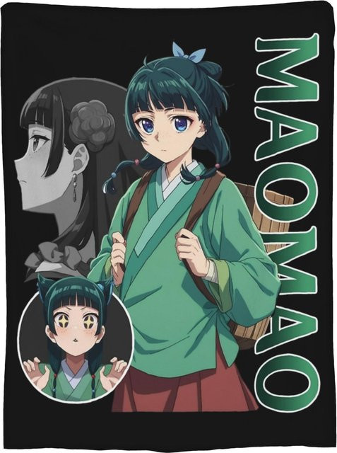 DHCBD HOME Fleece-Überwurfdecke Maomao Die Apothekerin Anime Design, Warme Kuschel-Tagesdecke für Herbst und Winter, Mehrfarbig, Breite: 127 cm, Tiefe: 152,4 cm - Bild 1