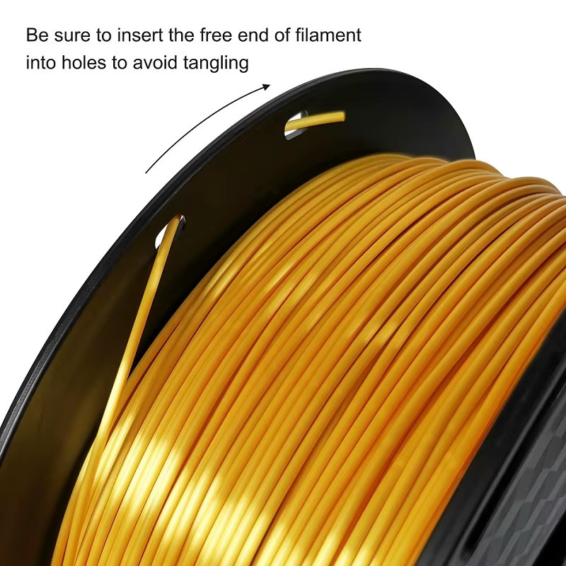 3D Maliang Seidenfilament PLA 1,75 mm für FDM 3D-Drucker, 200 g, Farben: Gold, Silber, Schwarz, Weiß - Bild 5