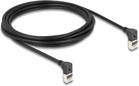 Delock RJ45 Patchkabel CAT 6a S/FTP Ethernet LAN Schwarz, Länge: 3,00 m - Bild 1