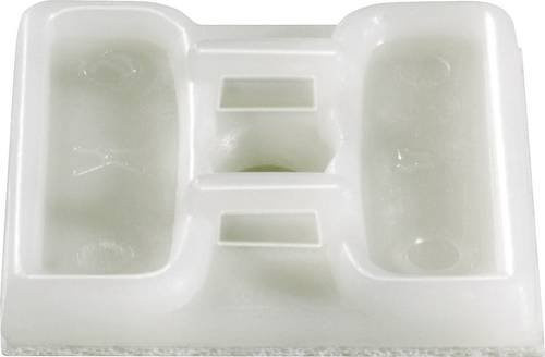TRU Components TC-HCR103203 Befestigungssockel selbstklebend Schwarz mit 4-fach Einfädelung und maximalem Bündel-Ø von 4,40 mm - Bild 1