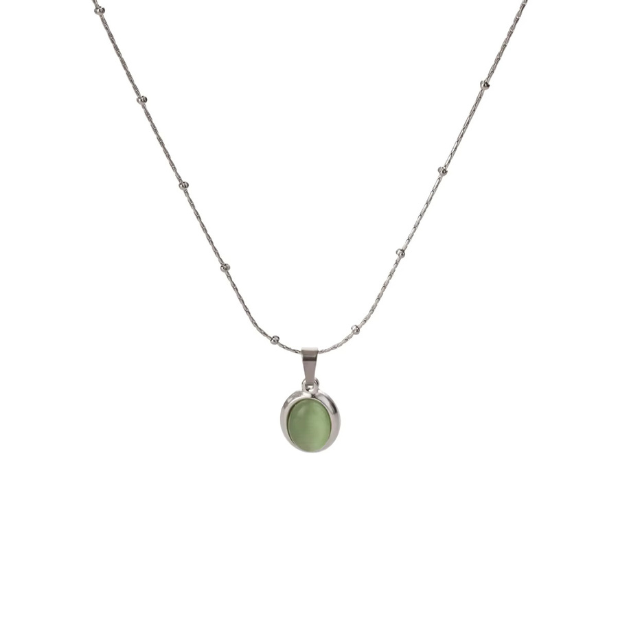 ICFTZWE Halskette Edelstahl, Opal, Damen - Bild 2