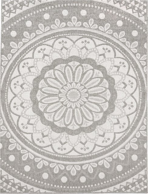 In- & Outdoor-Teppich Breezy in Grau mit verspieltem Boho-Muster, Breite: 120 cm, Länge: 160 cm - Bild 1
