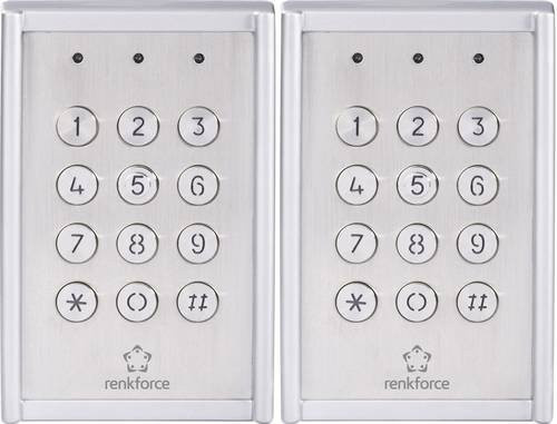 Renkforce RF-3422560 Codeschloss Aufputz in Silber mit beleuchteter Tastatur und IP65 Schutzklasse - Bild 1