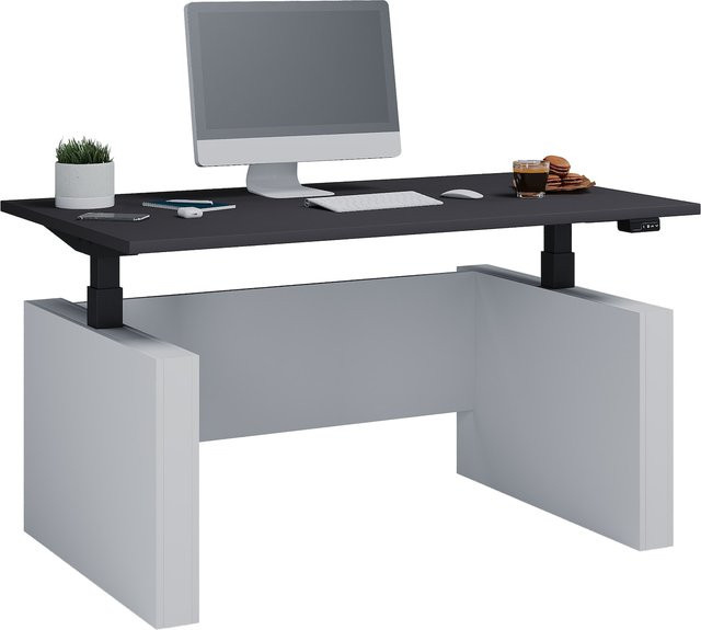Elektrisch höhenverstellbarer Schreibtisch Salia von VCM, stufenlos von 71 bis 120 cm, Bürotisch mit elektrischem Motor, Breite: 140 cm, Tiefe: 80 cm - Bild 1