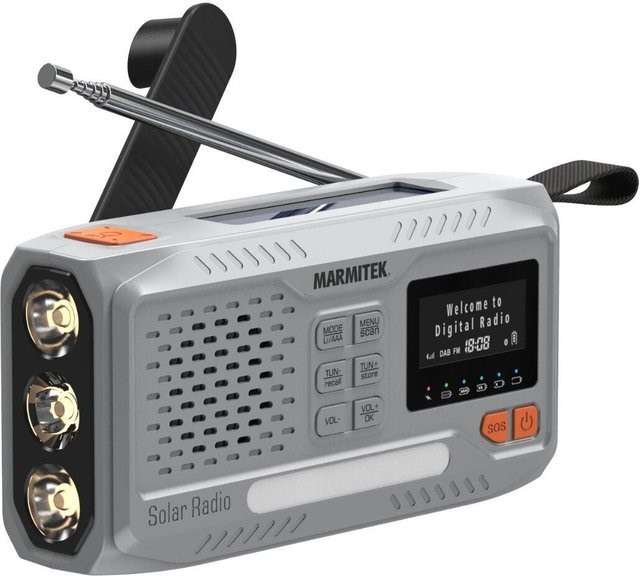 Marmitek RESQ 100 Portables Kurbelradio in Grau - Bild 1