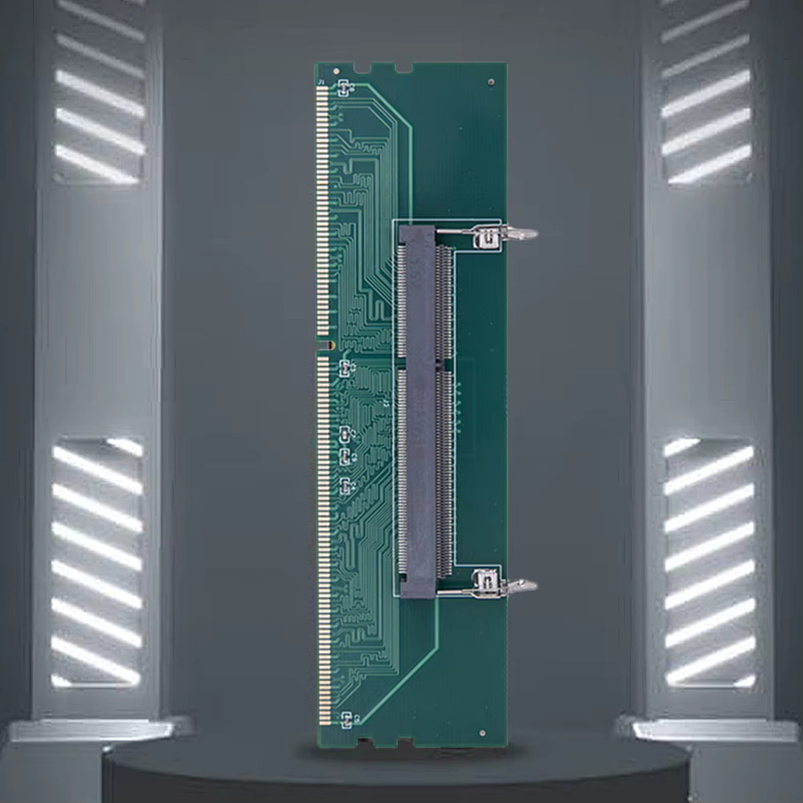 VODOOL DDR3 DDR4 Speicher Adapter Karte SO-DIMM zu PC DIMM für Laptop zu Desktop, grün - Bild 3