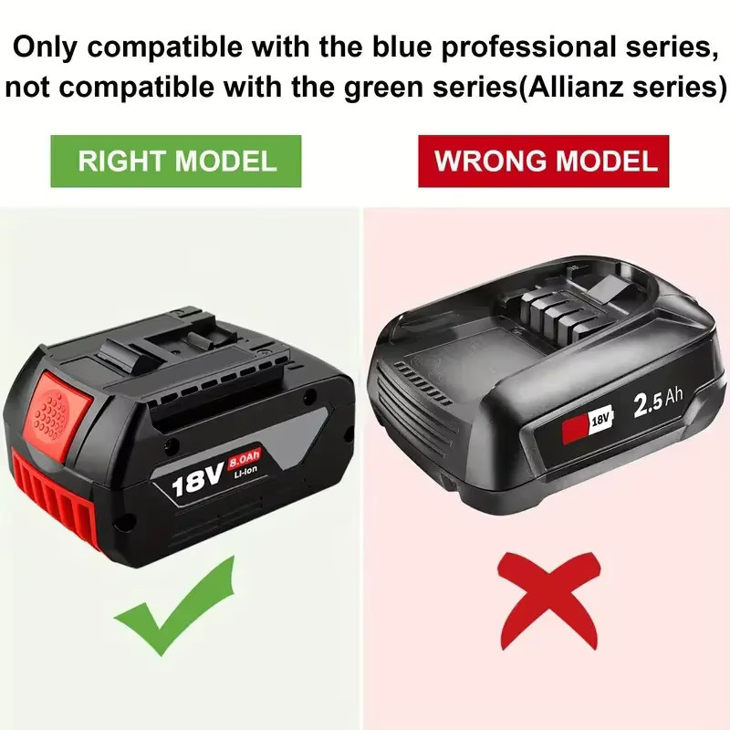 Bosch Professional 18V Akku GBA 18V 8Ah in Schwarz mit Ladestandsanzeige - Bild 2