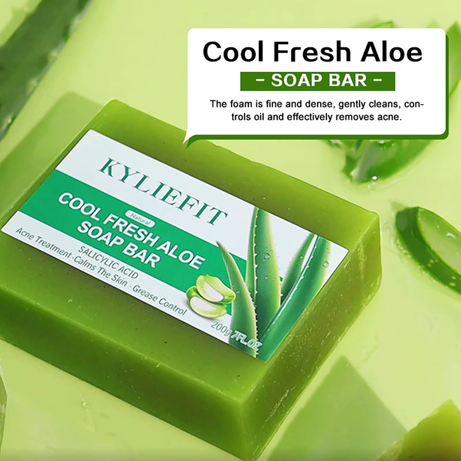 AILKE Aloe Brightening Soap Bar mit Aloe Vera, 200 g, Gesicht und Körper - Bild 2