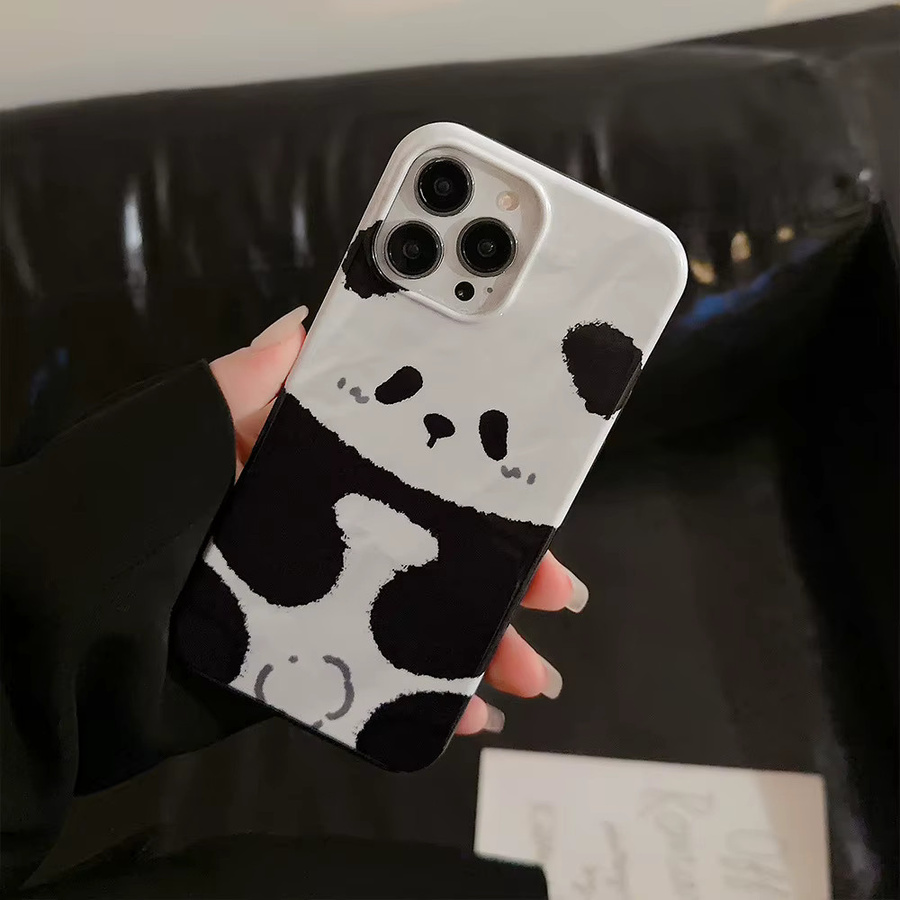 Stoßfeste iPhone Handyhülle mit süßem Koreanischem Cartoon-Panda-Design von MUQGEW in Multicolour - Bild 3