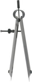 Helios-Preisser Federzirkel aus Spezialstahl mit Schnellspanner und auswählbaren Spitzen in Silber, Durchmesser: 200 mm - Bild 1