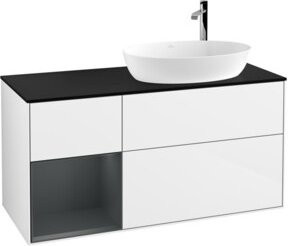 V&B Waschtischunterschrank Finion mit Wandbeleuchtung, Farbe: Weiß lackiert, B/T/H: 120 x 60,3 x 50,1 cm - Bild 1