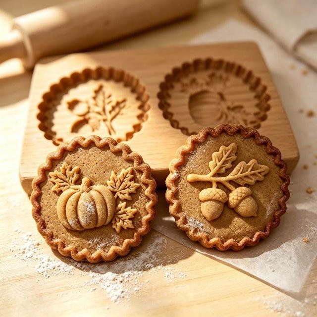 Holz-Ausstecher Two-hole Acorn für Lebkuchen- und Mürbeteig von the BAY, Braun, B: 13 cm, H: 8 cm, T: 2 cm - Bild 1
