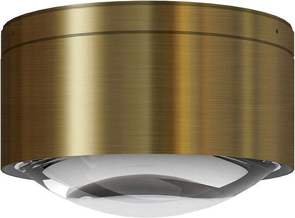 Top Light Puk! 160 One Avantgarde Deckenleuchte in Messing gebürstet mit klarer Glaslinse - Bild 1