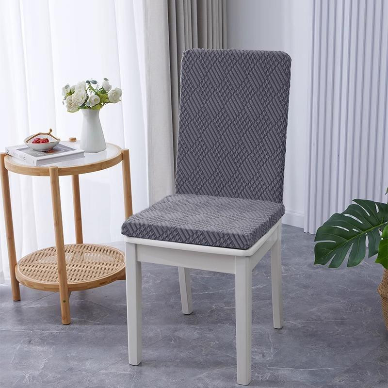 Yiran Furniture Universal Stuhlbezug mit Sitzkissen und Rückenlehne, elastisch, für Esszimmerstühle, B/T/H: 40 x 42 x 50 cm - Bild 2