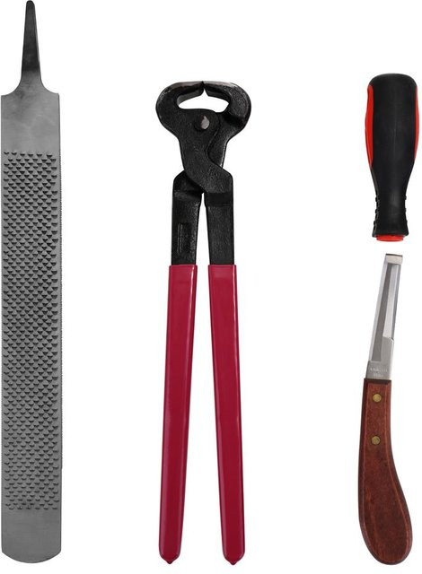Aimo 4er-Set Hufzangen und Hufpflege-Set mit Feile und Raspel in Schwarz und Multicolor - Bild 1