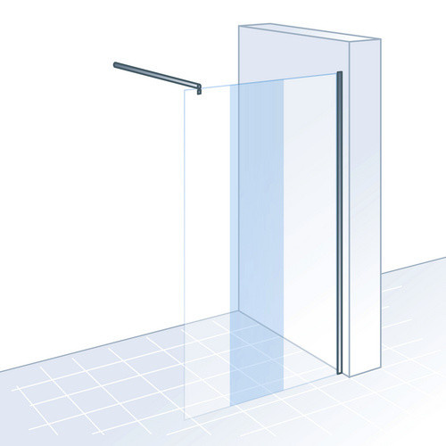 Schulte Duschwand ExpressPlus MasterClass Walk-In Ecke, Glas klar, silberfarben, B: 100 cm, H: 200 cm - Bild 2