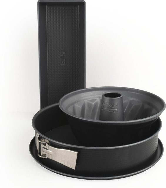 Zenker Backformen-Set Energy, 3-teilig, Kastenformen mit Antihaftbeschichtung, Schwarz - Bild 1