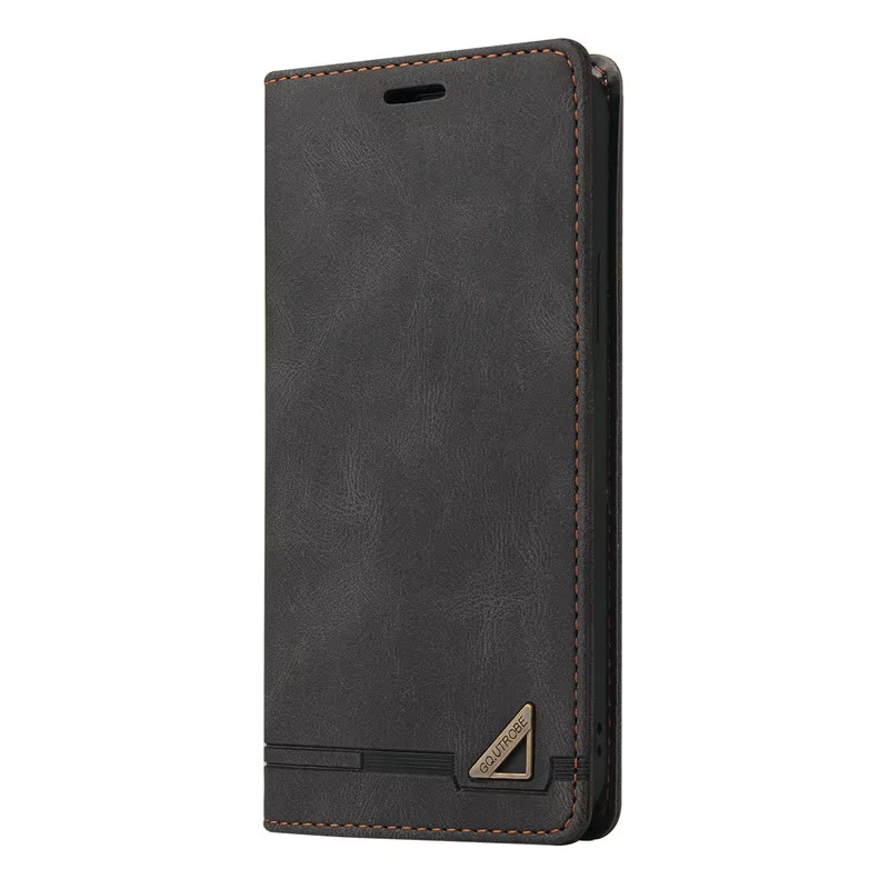 Magnetische Leder-Brieftasche als Flip-Cover für Xiaomi Redmi 10 5G, Redmi 10C und Redmi 10 Prime Plus 2022 5G in Schwarz - Bild 1
