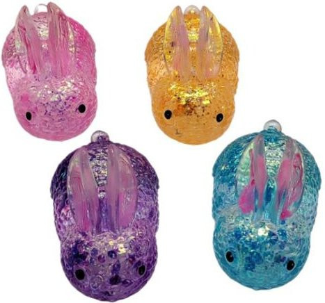 Vogue Wardrobe Glitzerpuder Kaninchen Squeeze Toy, Weiches TPR, Sensorisches Spielzeug - Bild 1