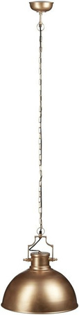 Relaxdays Hängelampe aus Eisen in Gold, handbemalt, Industrial Design, H x B x T: 155 x 40,5 x 40,5 cm