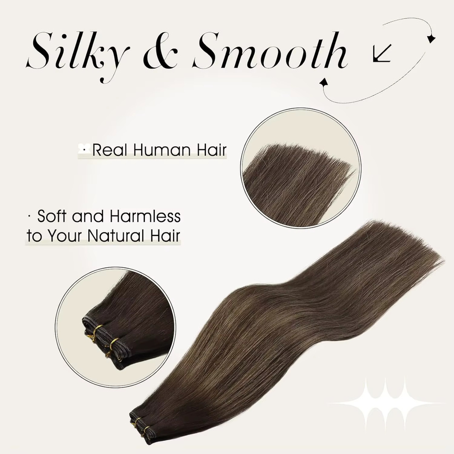 Full Shine Haarverlängerung, 100% Remy Echtes Menschenhaar, Damen - Bild 2