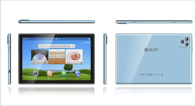 BDF 2026 P50 Tablet-PC mit 10,1 Zoll Display, Android 13, 8GB RAM, 256GB Speicher, Wi-Fi und 4G LTE in Blau - Bild 1