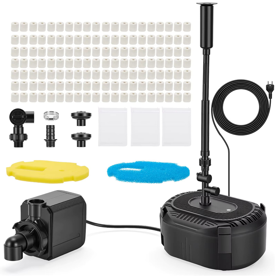 Rbefeuly UV-Kleinstwasserpumpe in Schwarz mit LED-Beleuchtung und Filtration für Landschaftsgestaltung und Brunnen - Bild 5