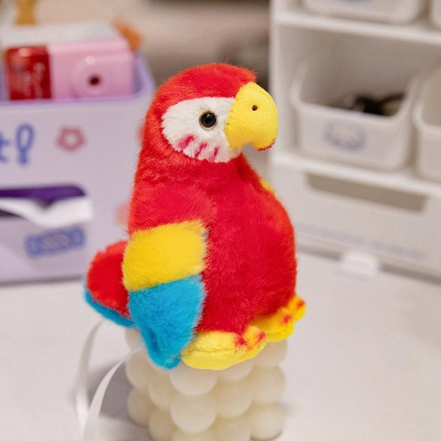 Yiran toy Simulationspapagei, Plüschornament, Bunt / Mehrfarbig, 12cm - Bild 1