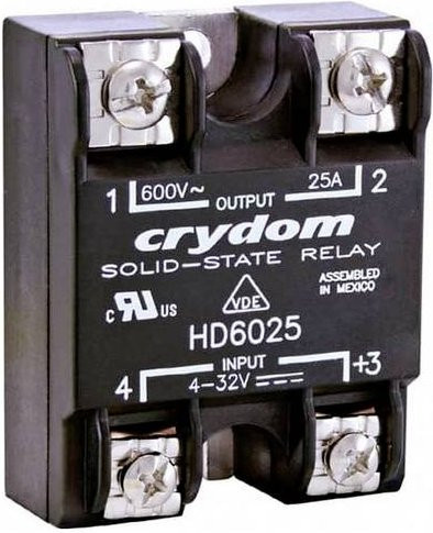 Crydom Halbleiterrelais HD6025-10 in Schwarz für Panelmontage - Bild 1