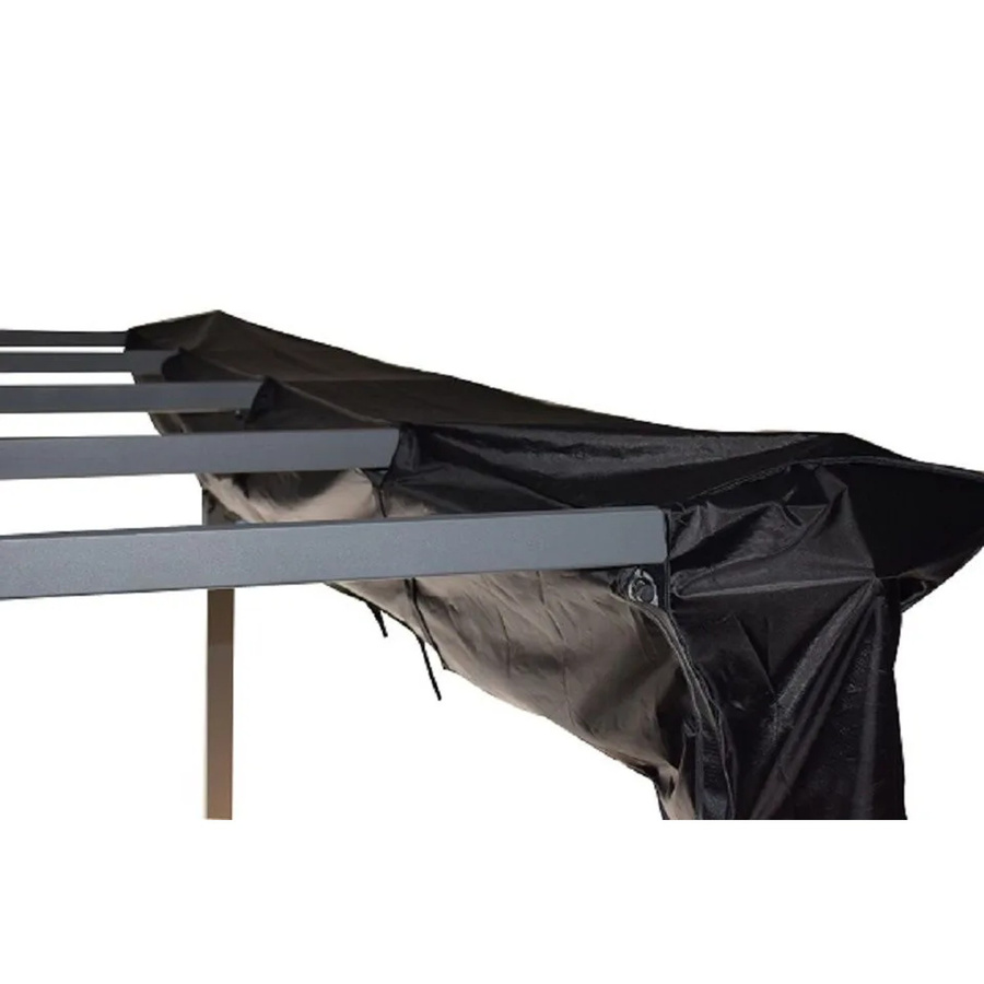 Jet-Line Abdeckplane für Pavillon Kairo, Schwarz, 3 Meter, aus 100% Nylon - Bild 2