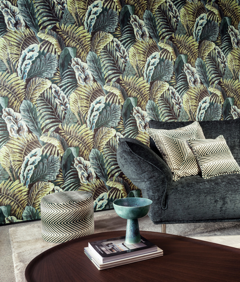 Arte International Essentials Wallpaper Verdure Botanisches Design in Blau und Mint - Bild 1