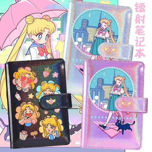 Bandai Sailor Moon Tsukino Rabbit Laser Notizbuch mit Hardcover und Loseblatt-System, Multicolour - Bild 1