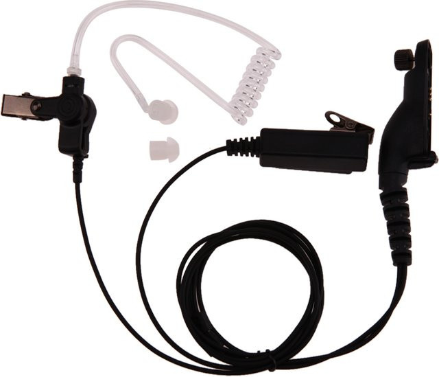 ALLOET Luftschlauch-Ohrhörer Headset mit PTT-Mikrofon in Schwarz für Motorola Xir P8268 P8668 APX6000 APX7000 APX2000 DP3400 DP3600 DP4400 DGP8050 In-Ear Kopfhörer - Bild 1