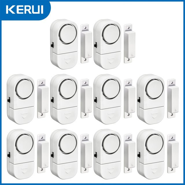 KERUI Tür-Fenster-Sensor weiß kabelloser magnetischer Sicherheitsalarm mit 90 dB - Bild 1