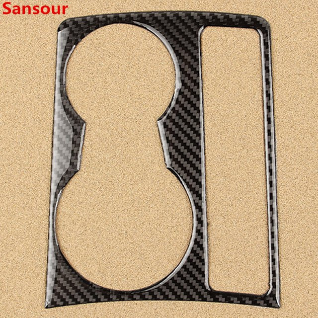 Sansour Echt Carbon Mittelkonsole Becherhalter Abdeckung für Audi A4 B8 und A5 in Schwarz - Bild 1