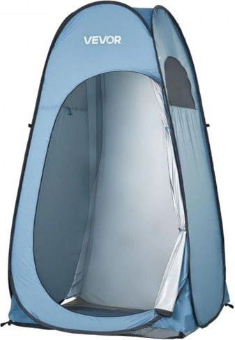 VEVOR Pop-up Duschzelt, tragbarer Sichtschutz und Umkleidezelt aus 190T Polyester mit Silberbeschichtung, Blau - Bild 1