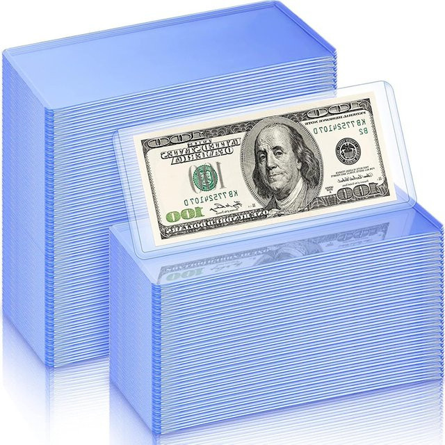 ZYF 16er Set Banknoten-Schutzhüllen aus transparentem Hart-PVC zur Präsentation und Aufbewahrung von Banknoten und Briefmarken - Bild 1