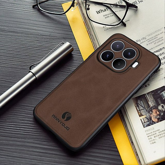 Stoßfeste Schafsleder-Handyhülle mit magnetischem Schutz für Xiaomi 17T, 15T Pro, POCO M8, X8 ProMax und F8 Ultra in Schwarz - Bild 1