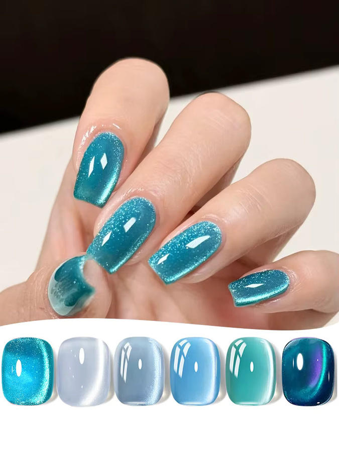 BORN PRETTY Nagellack Gel, Blau, Schimmernd, 10 ml - Bild 5