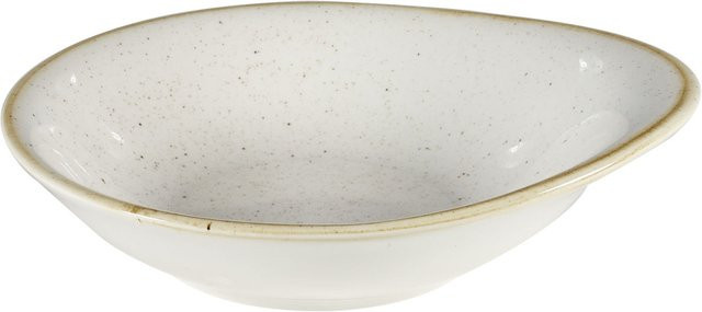 Churchill Stonecast Barley Schale tief, Weiß/Braun, Oval, 12er Pack, B/T/H: 18,5 x 18,5 x 16,8 cm - Bild 1