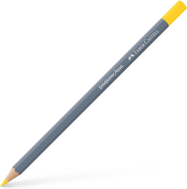 Faber Castell Aqua Aquarellstift Kadmiumgelb Hell mit Pigmenten - Bild 1